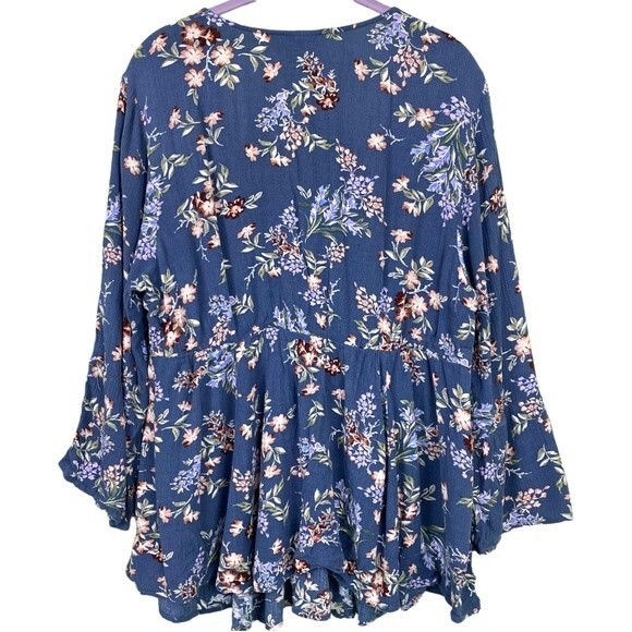 Torrid Babydoll Crochet Trim Lace-Up Top - Picture 3 of 13